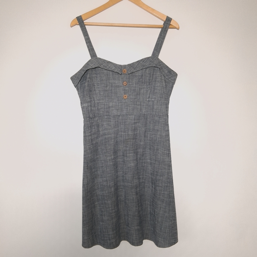 Ricki's Dress Chambray Sundress Sleeveless sweetheart neckline Women's Size 14